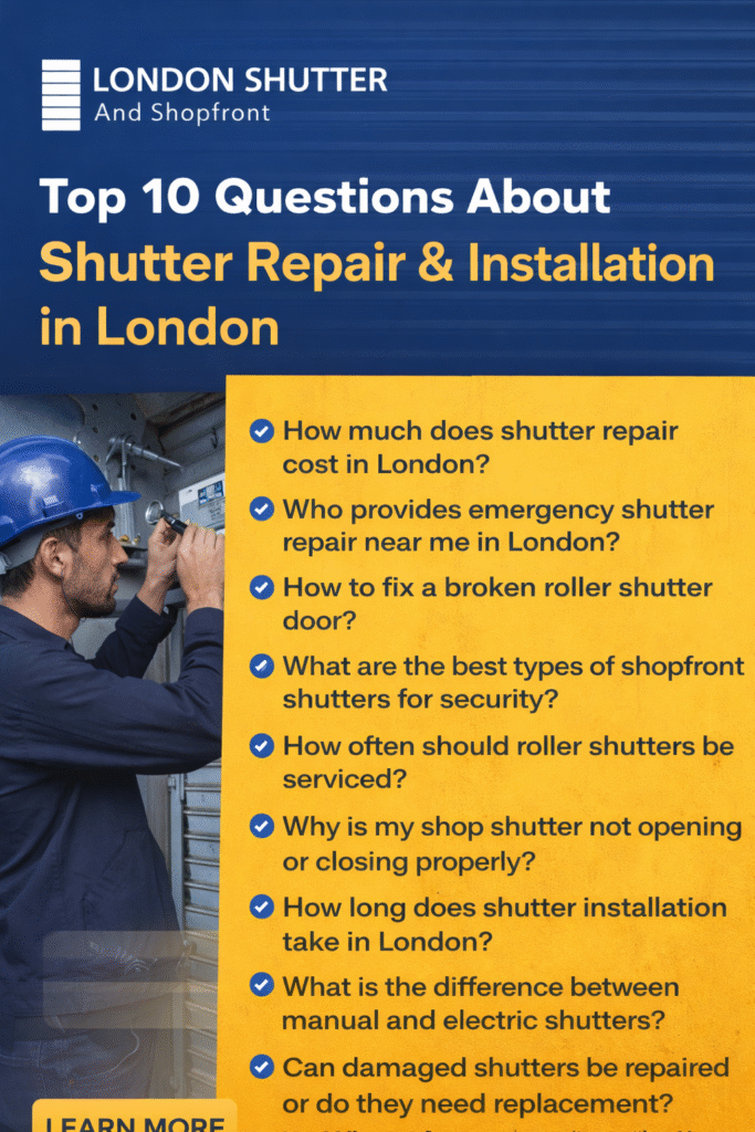 How much does shutter repair cost in London?